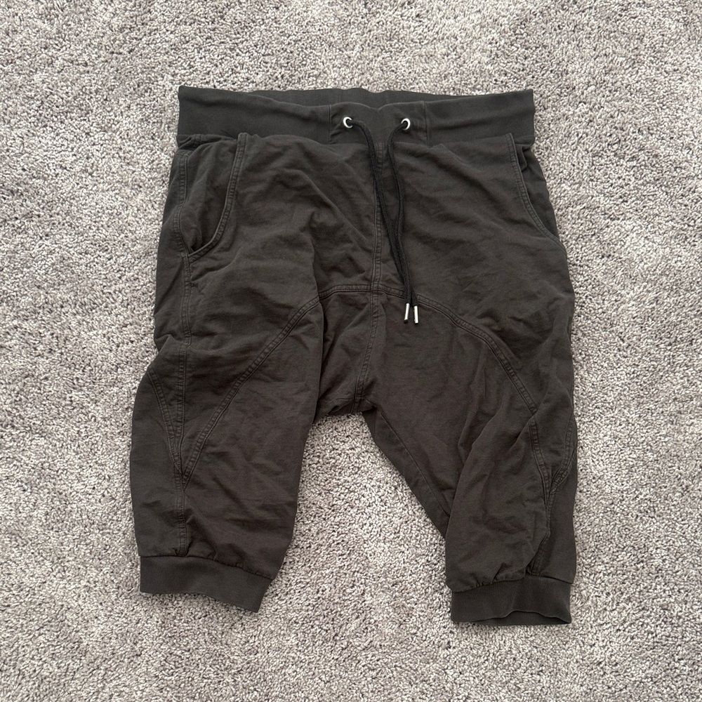 Men's Black Casual Drawstring jogger shorts